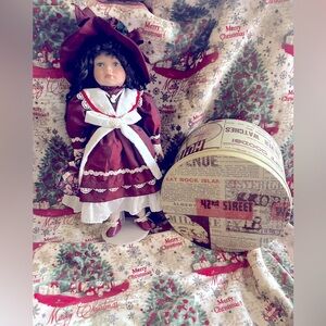 VINTAGE PORCELAIN HOLIDAY DOLL